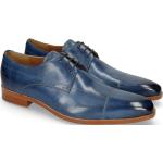 Blaue Business Melvin & Hamilton Lewis Derby Schuhe mit Schnürsenkel aus Kalbsleder für Herren Größe 46 mit Absatzhöhe bis 3cm für den für den Sommer 