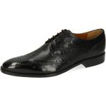 Schwarze Business Melvin & Hamilton Martin Derby Schuhe mit Schnürsenkel aus Leder für Herren Größe 41 mit Absatzhöhe bis 3cm für den für den Herbst 