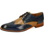 Blaue Business Melvin & Hamilton Martin Derby Schuhe mit Schnürsenkel aus Leder für Herren Größe 43 mit Absatzhöhe bis 3cm für den für den Sommer 
