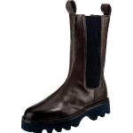 Reduzierte Dunkelgraue Melvin & Hamilton Runde Blockabsatz Chelsea-Boots aus Leder für Damen Größe 40 