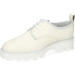 Reduzierte Weiße Business Melvin & Hamilton Derby Schuhe mit Schnürsenkel aus Leder für Damen Größe 42 mit Absatzhöhe bis 3cm für den für den Sommer 