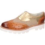 Beige Business Melvin & Hamilton Molly Hochzeitsschuhe & Oxford Schuhe mit Schnürsenkel aus Leder für Damen Größe 39 mit Absatzhöhe bis 3cm für den für den Sommer 