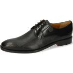 Schwarze Business Melvin & Hamilton Martin Derby Schuhe mit Schnürsenkel aus Leder für Herren Größe 47 mit Absatzhöhe bis 3cm für den für den Herbst 