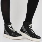 Schwarze Lack-Optik Melvin & Hamilton Low Sneaker mit Kuhmotiv mit Schnürsenkel aus Leder für Herren Größe 40 mit Absatzhöhe bis 3cm 