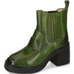 Grüne Melvin & Hamilton Ankle Boots & Klassische Stiefeletten für Damen Größe 39 mit Absatzhöhe 5cm bis 7cm für den für den Herbst 