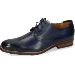 Blaue Business Melvin & Hamilton Derby Schuhe mit Schnürsenkel aus Leder für Herren Größe 43 mit Absatzhöhe bis 3cm für den für den Sommer 