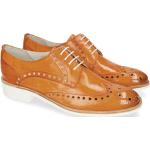 Reduzierte Orange Blumenmuster Business Melvin & Hamilton Amelie Derby Schuhe mit Schnürsenkel aus Leder für Damen Größe 37 mit Absatzhöhe 3cm bis 5cm für den für den Sommer 