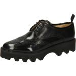 Reduzierte Schwarze Business Melvin & Hamilton Derby Schuhe mit Schnürsenkel aus Leder für Damen Größe 40 mit Absatzhöhe bis 3cm für den für den Herbst 