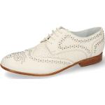 Weiße Business Melvin & Hamilton Derby Schuhe mit Schnürsenkel für Damen Größe 39 mit Absatzhöhe bis 3cm für den für den Sommer 