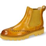 Gelbe Melvin & Hamilton Chelsea-Boots für Damen Größe 38 mit Absatzhöhe bis 3cm für den für den Herbst 