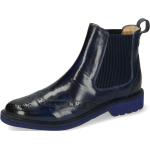 Blaue Melvin & Hamilton Chelsea-Boots für Damen Größe 42 mit Absatzhöhe bis 3cm für den für den Winter 