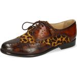 Braune Business Melvin & Hamilton Derby Schuhe mit Schnürsenkel aus Leder für Damen Größe 41 mit Absatzhöhe bis 3cm für den für den Herbst 