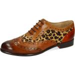 Reduzierte Braune Business Melvin & Hamilton Hochzeitsschuhe & Oxford Schuhe mit Schnürsenkel aus Leder für Damen Größe 39 mit Absatzhöhe bis 3cm für den für den Herbst 