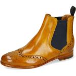 Gelbe Melvin & Hamilton Ankle Boots & Klassische Stiefeletten aus Leder für Damen Größe 43 mit Absatzhöhe bis 3cm für den für den Herbst 