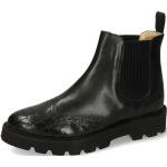 Schwarze Melvin & Hamilton Ankle Boots & Klassische Stiefeletten aus Leder für Damen Größe 41 mit Absatzhöhe 3cm bis 5cm für den für den Herbst 