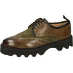 Reduzierte Grüne Business Melvin & Hamilton Derby Schuhe mit Schnürsenkel aus Leder für Damen Größe 39 mit Absatzhöhe bis 3cm für den für den Herbst 