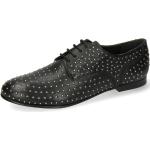 Schwarze Business Melvin & Hamilton Derby Schuhe mit Schnürsenkel aus Leder für Damen Größe 40 mit Absatzhöhe bis 3cm für den für den Frühling 