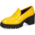 Gelbe Lack-Optik Melvin & Hamilton Blockabsatz High Heels & Stiletto-Pumps aus Leder für Damen Größe 39 mit Absatzhöhe 5cm bis 7cm 