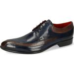 Reduzierte Blaue Business Melvin & Hamilton Toni Derby Schuhe mit Schnürsenkel aus Leder für Herren Größe 45 mit Absatzhöhe bis 3cm 
