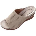 Khakifarbene Vintage Römersandalen & Gladiator Sandalen leicht für Damen Größe 37 für den für den Sommer 