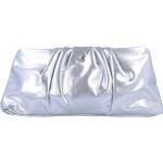 Silberne Unifarbene Elegante Menbur Clutches aus Textil für Damen 