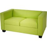 Hellgrüne Moderne Mendler Lille Zweisitzer-Sofas aus Kunstleder mit Armlehne Breite 0-50cm, Höhe 0-50cm 2 Personen 