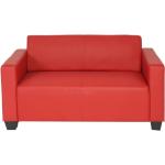 Rote Moderne Zweisitzer-Sofas aus Kunstleder mit Armlehne Breite 100-150cm, Höhe 0-50cm 2 Personen 