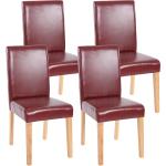Rote Mendler Littau Esszimmerstühle & Küchenstühle aus Textil 4-teilig 