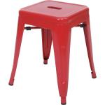 Rote Industrial Sitzhocker aus Metall stapelbar Breite 0-50cm, Höhe 0-50cm, Tiefe 0-50cm 