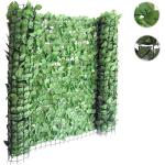 Grüne Balkonsichtschutz aus Polyester ausziehbar 