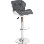 Graue Moderne Barhocker & Barstühle aus Kunstleder höhenverstellbar Breite 0-50cm, Höhe 50-100cm, Tiefe 0-50cm 
