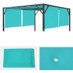 Blaue Pavillondächer aus Textil 3x4 