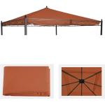 Mendler Ersatzbezug für Dach Pergola Pavillon Cadiz 4x4m ~ terracotta-braun - brown Textile 77111