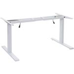 Weiße Schreibtisch-Gestelle aus Metall höhenverstellbar Breite 100-150cm, Höhe 50-100cm, Tiefe 250-300cm 