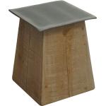 Silberne Industrial Sitzhocker aus Massivholz Breite 0-50cm, Höhe 0-50cm, Tiefe 0-50cm 