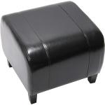 Schwarze Sitzhocker aus Leder Breite 0-50cm, Höhe 0-50cm, Tiefe 0-50cm 
