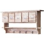 Braune Shabby Chic Mendler Holzküchenregale aus Paulownia mit Schublade Breite 0-50cm, Höhe 0-50cm, Tiefe 0-50cm 