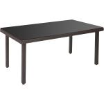 Braune Polyrattan Tische aus Polyrattan Breite 150-200cm, Höhe 50-100cm, Tiefe 50-100cm 
