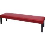 Rote Moderne Schuhbänke & Sitzbänke Flur aus Kunstleder gepolstert Breite 150-200cm, Höhe 0-50cm, Tiefe 0-50cm 