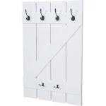 Weiße Shabby Chic Wandgarderoben & Hängegarderoben lackiert aus Holz Breite 0-50cm, Höhe 0-50cm, Tiefe 0-50cm 