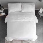 Weiße Unifarbene Minimalistische Bettwäsche Sets & Bettwäsche Garnituren mit Reißverschluss aus Samt maschinenwaschbar 135x200 