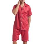 Dunkellilane Unifarbene Sexy Herrenshorts mit Knopf aus Seide Größe M für den für den Sommer 