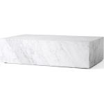 Menu - Plinth Tisch - weiß, rechteckig, Stein - 100x27x60 cm - weißer Marmor - White Marble (303) low
