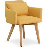 Gelbe Moderne Stuhlsessel aus Stoff mit Kissen Breite 50-100cm, Höhe 50-100cm, Tiefe 50-100cm 