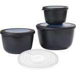 Schwarze Mepal Runde Vorratsdosen Sets aus Kunststoff mit Deckel 3-teilig 