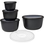 Schwarze Mepal Runde Vorratsdosen Sets aus Kunststoff mit Deckel 4-teilig 