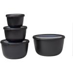 Schwarze Mepal Runde Vorratsdosen Sets aus Kunststoff auslaufsicher 4-teilig 
