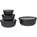 Schwarze Mepal Runde Vorratsdosen Sets aus Kunststoff tiefkühlgeeignet 4-teilig 