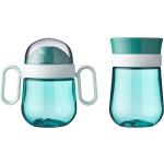 Türkise Babyflaschen Sets aus Glas 2-teilig 