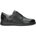 Schwarze Business Mephisto Derby Schuhe mit Schnürsenkel aus Leder stoßdämpfend für Herren Größe 46,5 